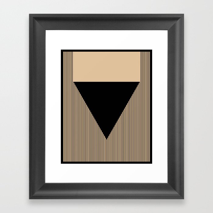 Black Triangle Framed Art Print