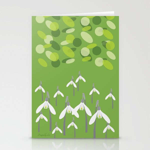Snowdrops postcards by Designed by Liv Stationery Cards