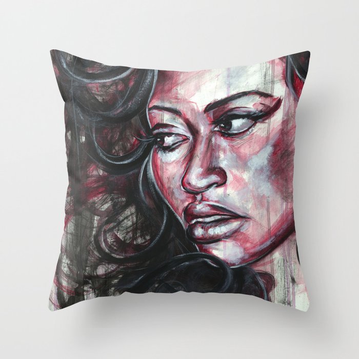 Red Watercolor Throw Pillow
