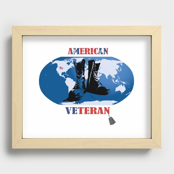 American Veteran Recessed Framed Print