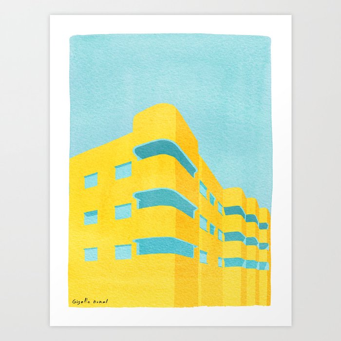 Yellow Bauhaus Art Print