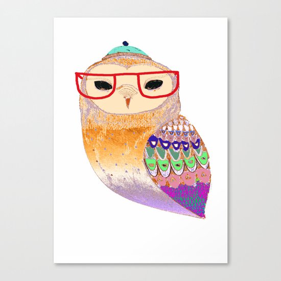 Pretty Awesome owl Canvas Print