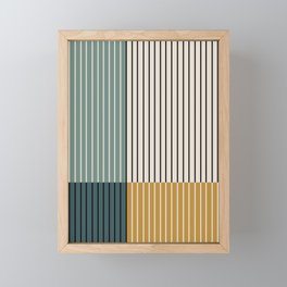 Color Block Line Abstract VIII Framed Mini Art Print