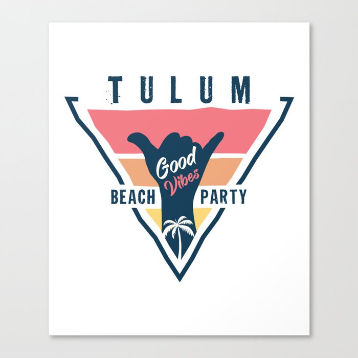 Tulum beach party Canvas Print