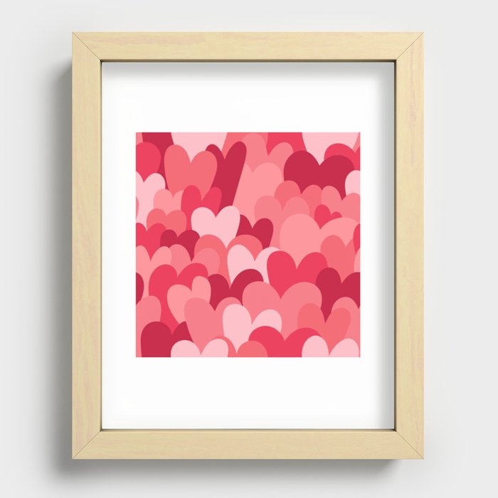 Hearts Galore 3 Recessed Framed Print