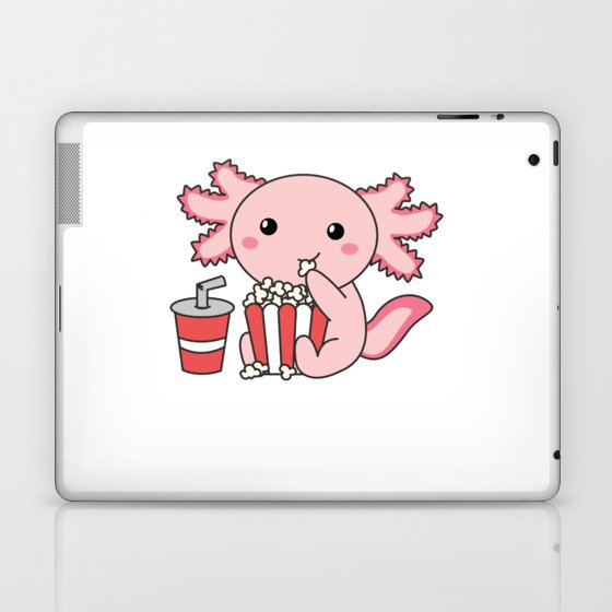 Snaxolotl Axolotl Lovers Sweet Animals Popcorn Laptop & iPad Skin