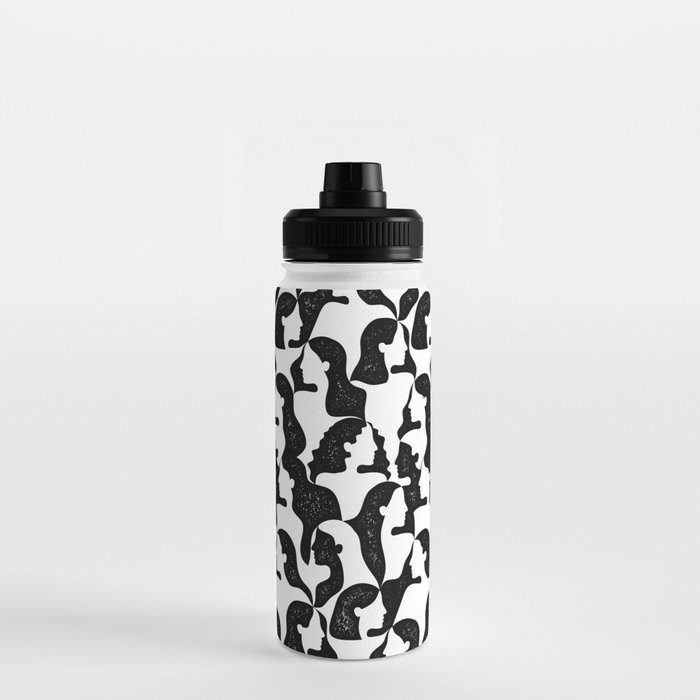 Girls (black and white) Water Bottle by Ana Linea