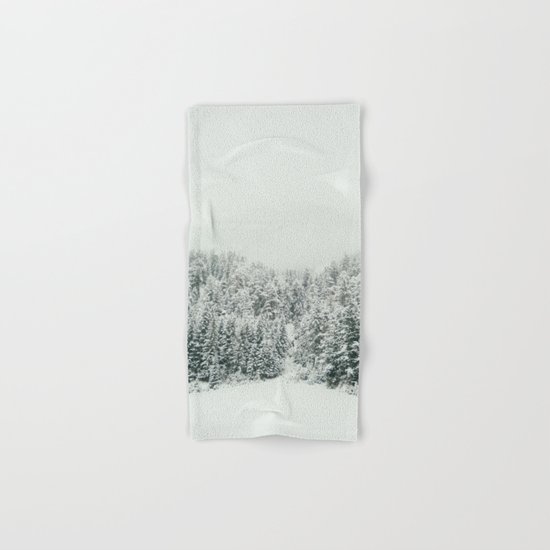 White Snowy Landcape Hand & Bath Towel
