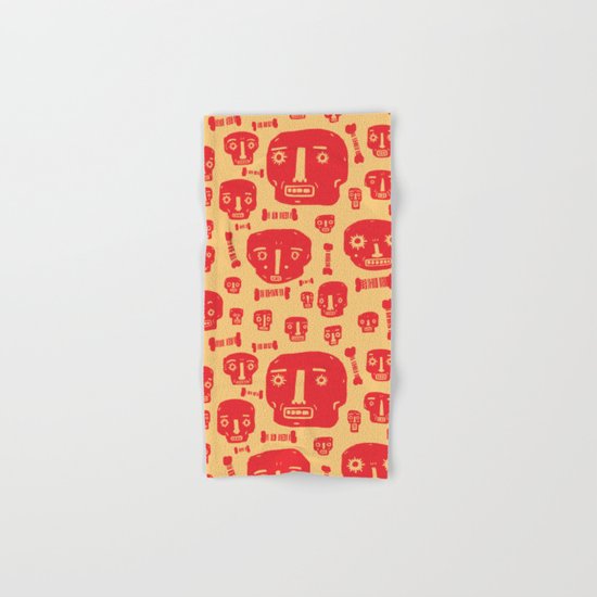 Skulls & Bones - Red/Yellow Hand & Bath Towel