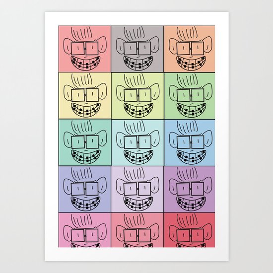 Pixel Geek Art Print