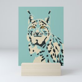 Big Cat Series - Lynx Blue Mini Art Print