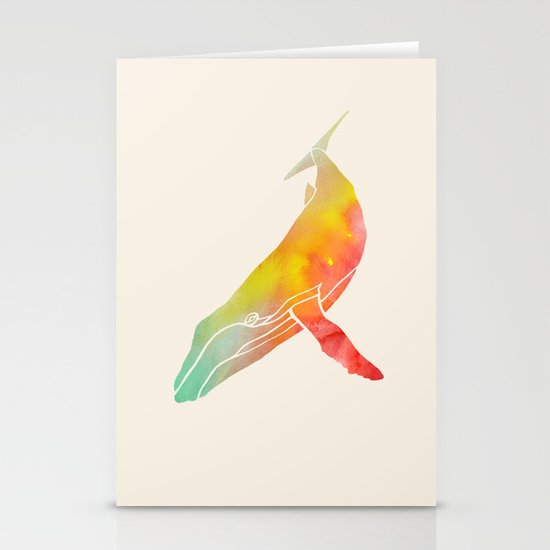 Watercolor Whale Stationery Cards
