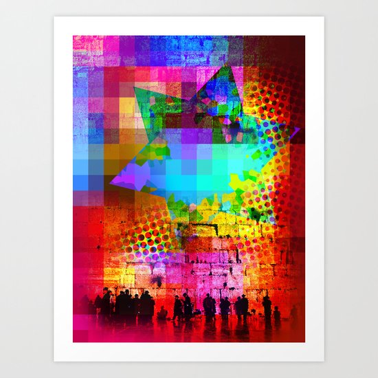 Modern Judaica- Wailing Star Art Print