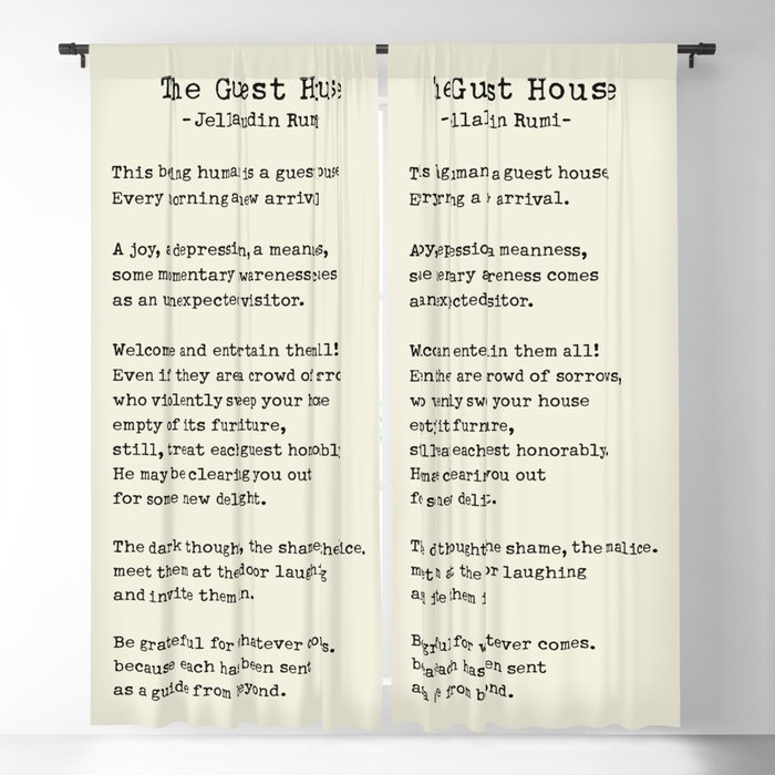 The Guest House Poem Blackout Curtain