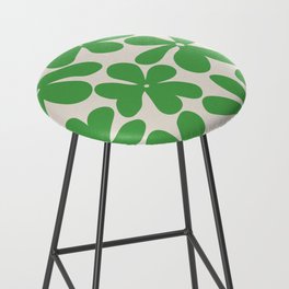 Flower pattern green Bar Stool