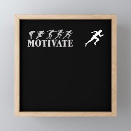 Sprinter Motivation Framed Mini Art Print