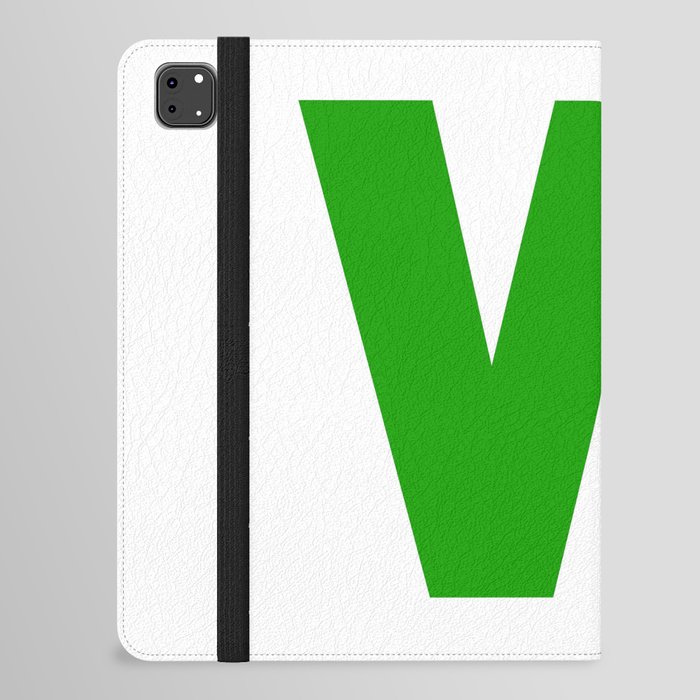 letter W (Green & White) iPad Folio Case