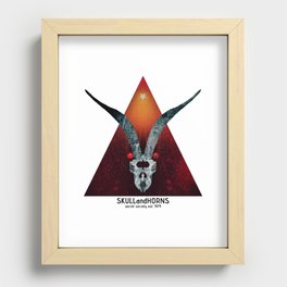 Skull and Horns Pyramid Sun Pentagram Recessed Framed Print
