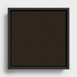 Burnt Coffee Brown Framed Canvas