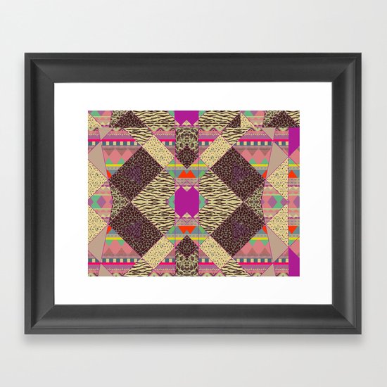 RETRO KALEIDOSKOPE Framed Art Print