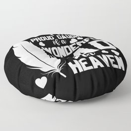 Daughter Of A Dad In Heaven Floor Pillow