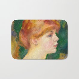 Suzanne Valadon, 1885 by Pierre-Auguste Renoir Bath Mat