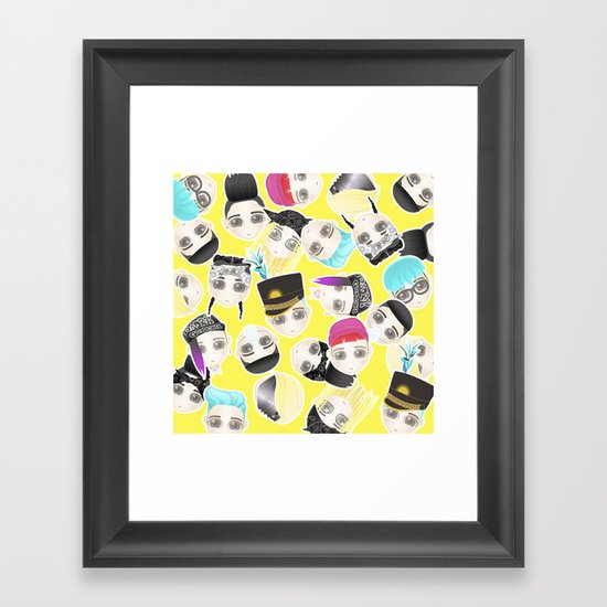 BIGBANG Collage (Yellow) Framed Art Print