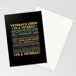 Veteran’s Creed I’m A Veteran Stationery Card