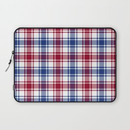 Red White & Blue Plaid Laptop Sleeve
