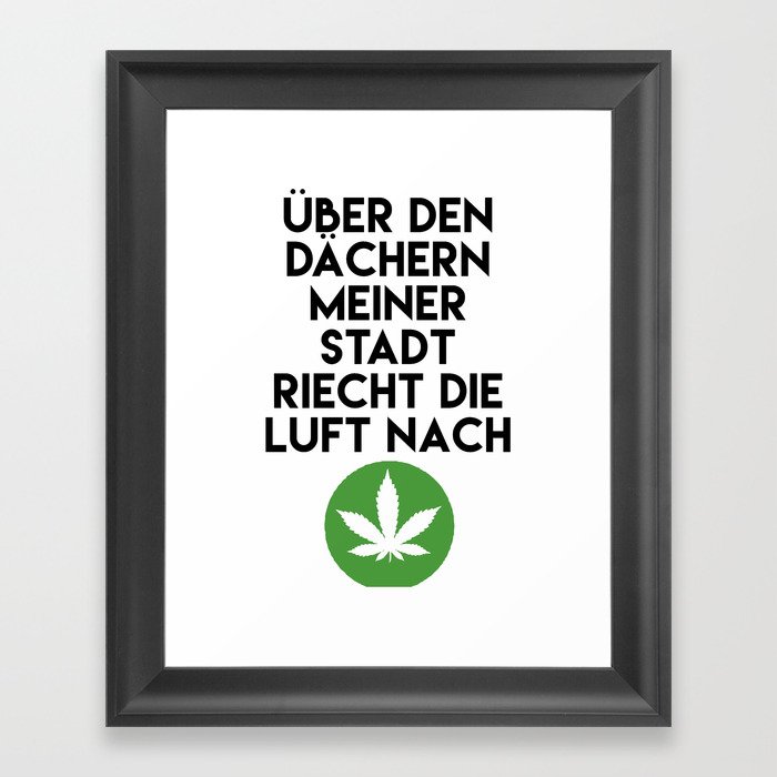 PALMEN AUS PLASTIK - Marihuana 187 Lyrics Framed Art Print ...