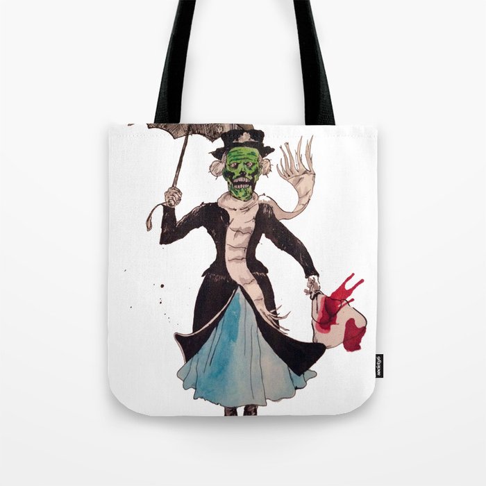 Zombie Mary Poppins Tote Bag
