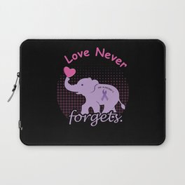 Elephant Love End Alzheimer Alzheimer's Awareness Laptop Sleeve