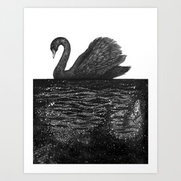 The Other Side: Black Swan Art Print