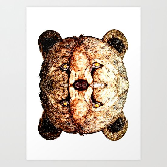 Two-Headed Bear Art Print