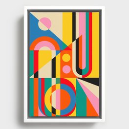 Colorful Geometrics Framed Canvas