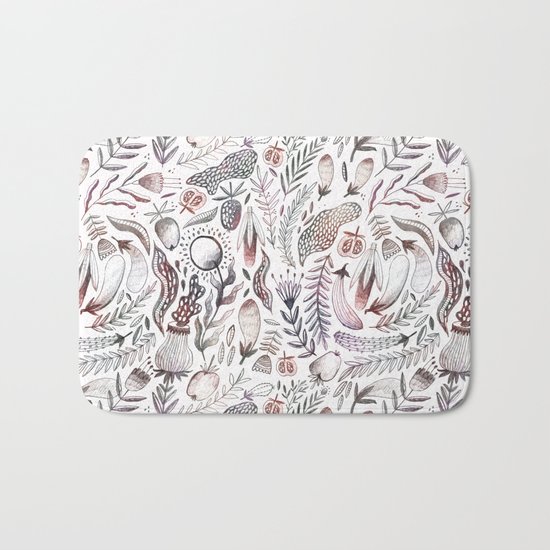 Veggies and flowers Bath Mat