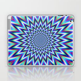 Star Pulse in Blue and Green Laptop Skin