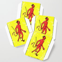 El Diablito Mexican Loteria Card Coaster
