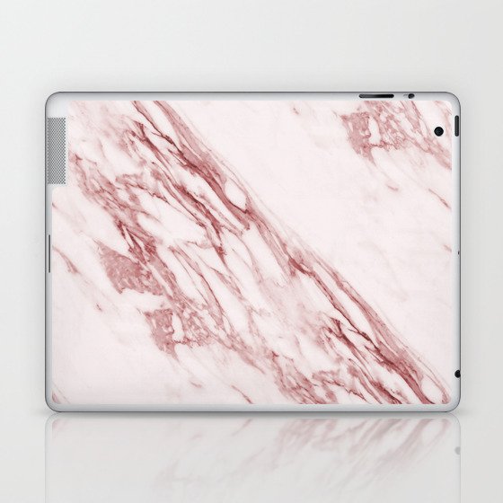 Pink Marble Pattern - Pink Marble Swirl Texture Laptop & iPad Skin