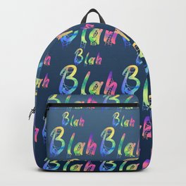 Retro Blah Color 2 Backpack | Abstract, Illustration, Pattern, S6, Black and White, Painting, Funny, Digital, Blahblahblah, Black And White 