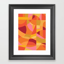 Summer Lovin - Orange Pink Yellow Abstract Framed Art Print