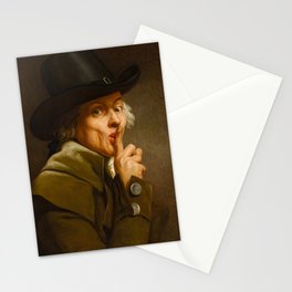 Self Portrait, The Silence, 1790 by Joseph Ducreux Stationery Card