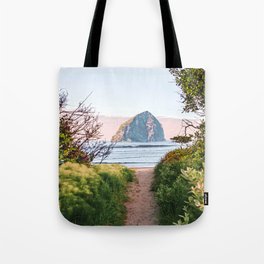 Path to the Beach | Surreal and Colorful Collage Tote Bag
