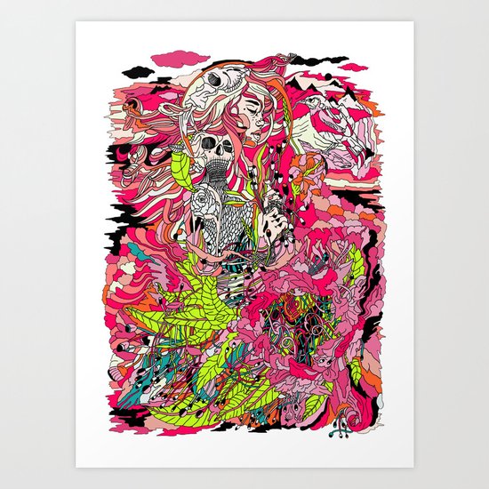 black peak mountain Art Print
