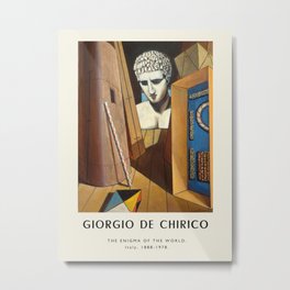 Poster-Giorgio de Chirico-The enigma of the world. Metal Print | Surrealism, Decor, Picture, Oil, Vintage, Posteronthewall, Philosophy, Art, Poster, Livingroomart 
