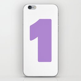 1 (Lavender & White Number) iPhone Skin