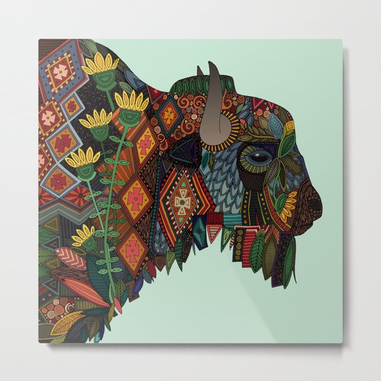 bison mint Metal Print
