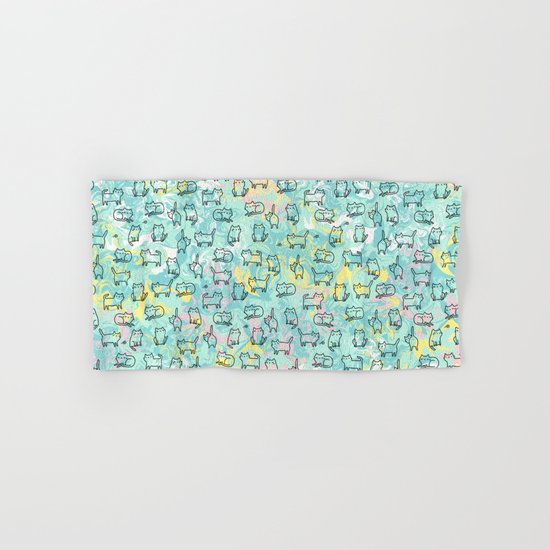 Marble Kitty Cats Hand & Bath Towel