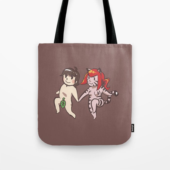 Adam and Eve Tote Bag