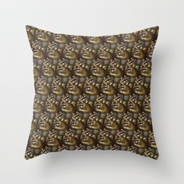 Cute Raccoon Seamless pattern Throw Pillow